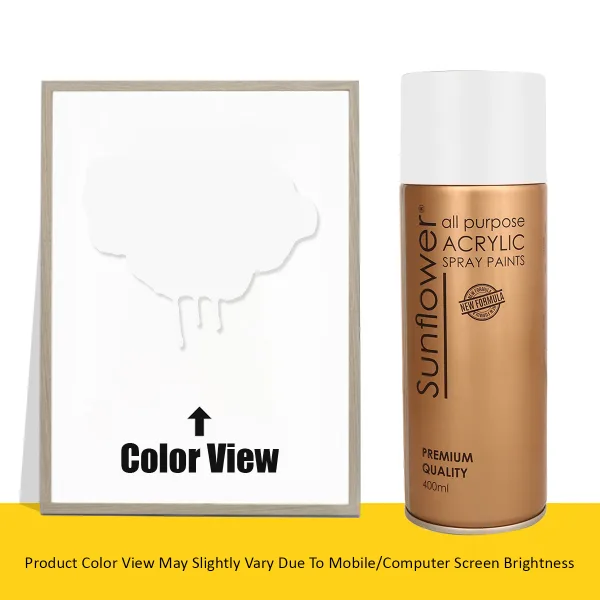 WHITE 40 SUNFLOWER ACRYLIC SPRAY 400ml