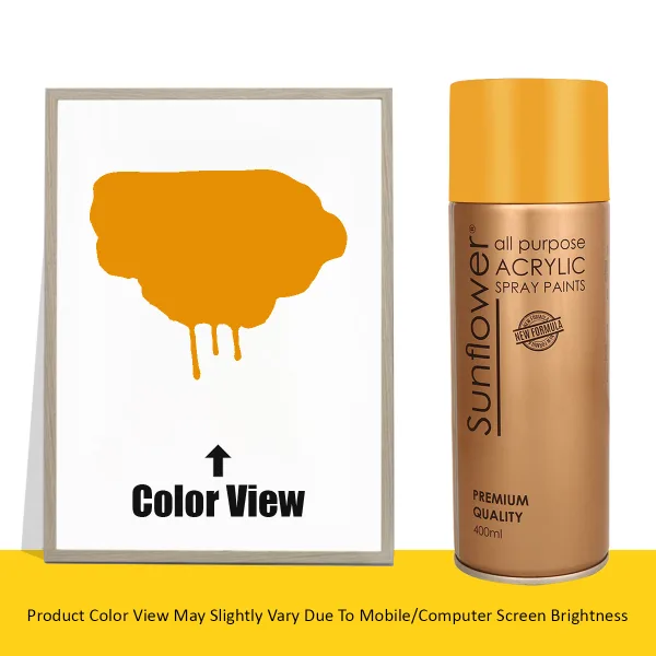 SUNFLOWER ACRYLIC SPRAY ORANGE YELLOW 68 (1 Can) 400ml