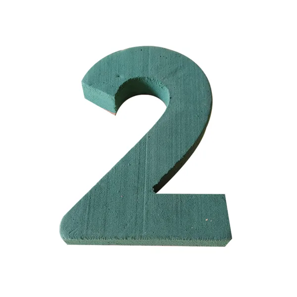 "2" Two 12" (1 Pc) 2D Sunflower Floral Foam Numeric Shape with PlyBase