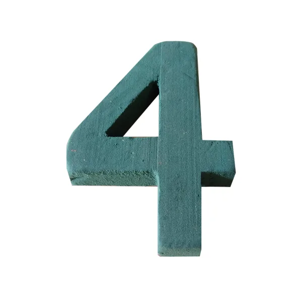 "4" Four 12" (1 Pc) 2D Sunflower Floral Foam Numeric Shape with PlyBase