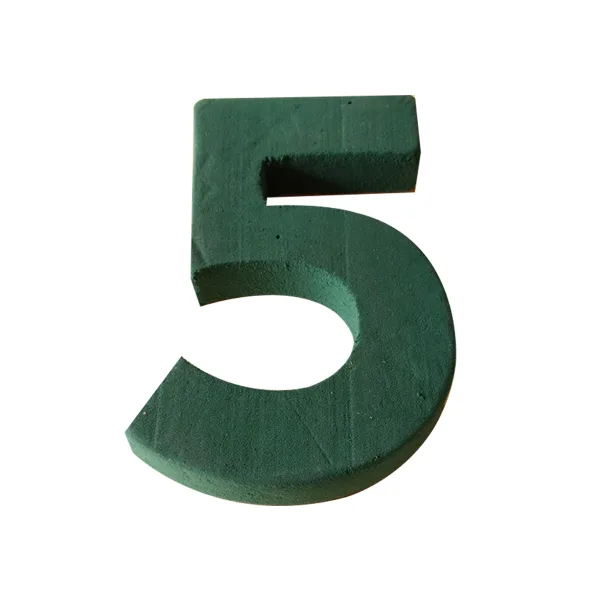 "5" Five 12" (1 Pc) 2D Sunflower Floral Foam Numeric Shape with PlyBase