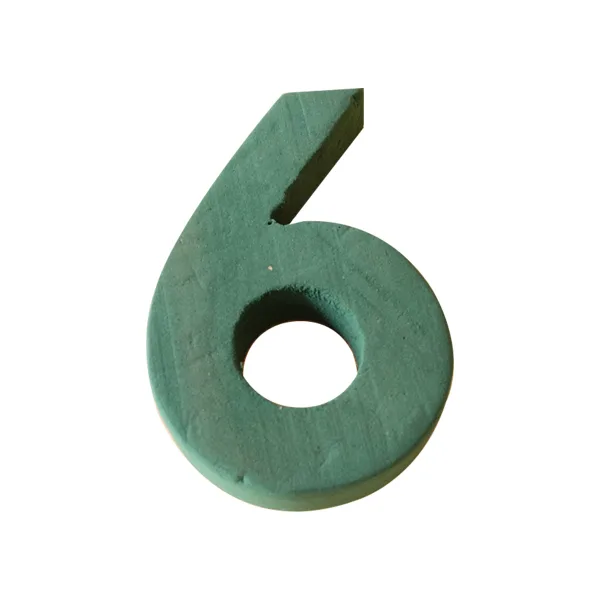 "6" Six 12" (1 Pc) 2D Sunflower Floral Foam Numeric Shape with PlyBase