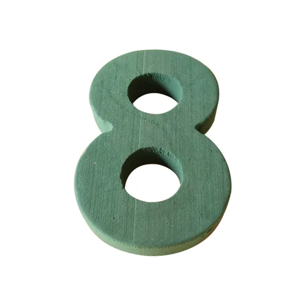 "8" Eight 12" (1 Pc) 2D Sunflower Floral Foam Numeric Shape with PlyBase