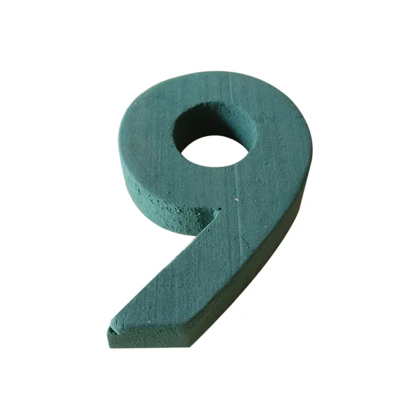 "9" Nine 12" (1 Pc) 2D Sunflower Floral Foam Numeric Shape with PlyBase