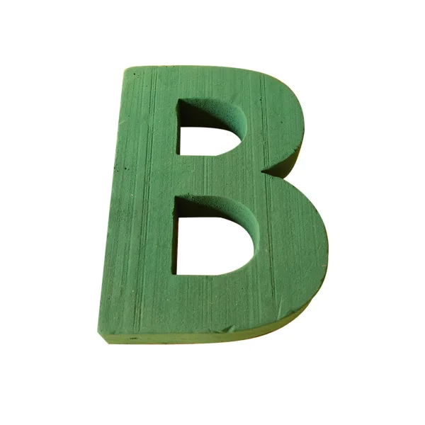 "B" 12" (1 Pc) 2D Sunflower Floral Foam Alphabet Shape with PlyBase