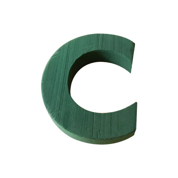 "C" 12" (1 Pc) 2D Sunflower Floral Foam Alphabet Shape with PlyBase