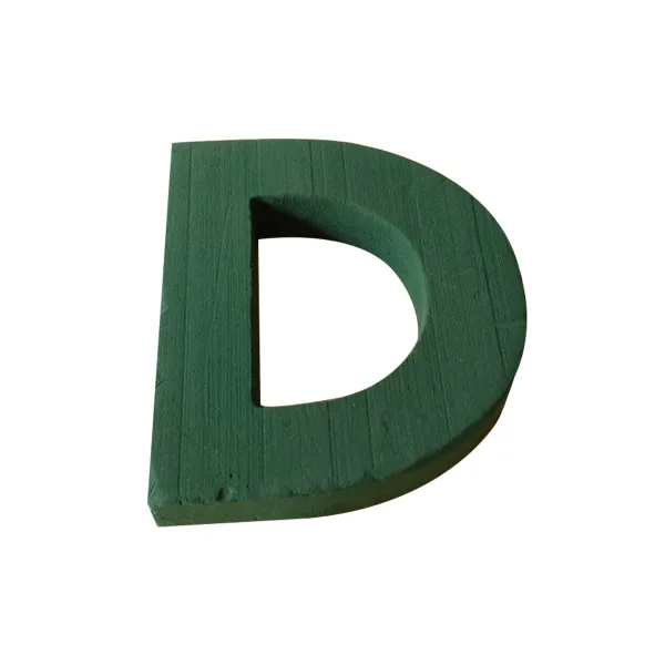 "D" 12" (1 Pc) 2D Sunflower Floral Foam Alphabet Shape with PlyBase