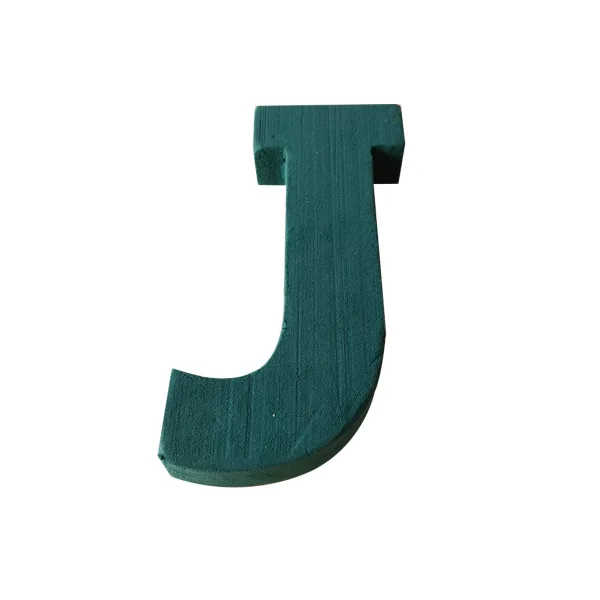 "J" 12" (1 Pc) 2D Sunflower Floral Foam Alphabet Shape with PlyBase