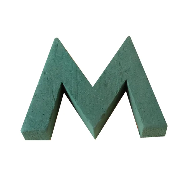 "M" 12" (1 Pc) 2D Sunflower Floral Foam Alphabet Shape with PlyBase