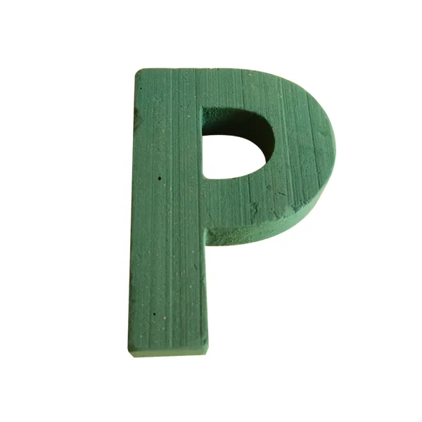 "P" 12" (1 Pc) 2D Sunflower Floral Foam Alphabet Shape with PlyBase