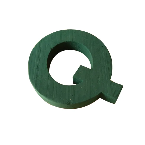 "Q" 12" (1 Pc) 2D Sunflower Floral Foam Alphabet Shape with PlyBase