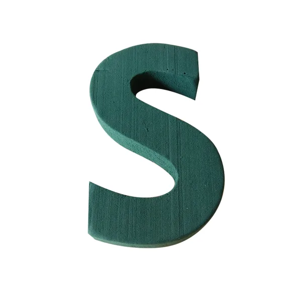 "S" 12" (1 Pc) 2D Sunflower Floral Foam Alphabet Shape with PlyBase