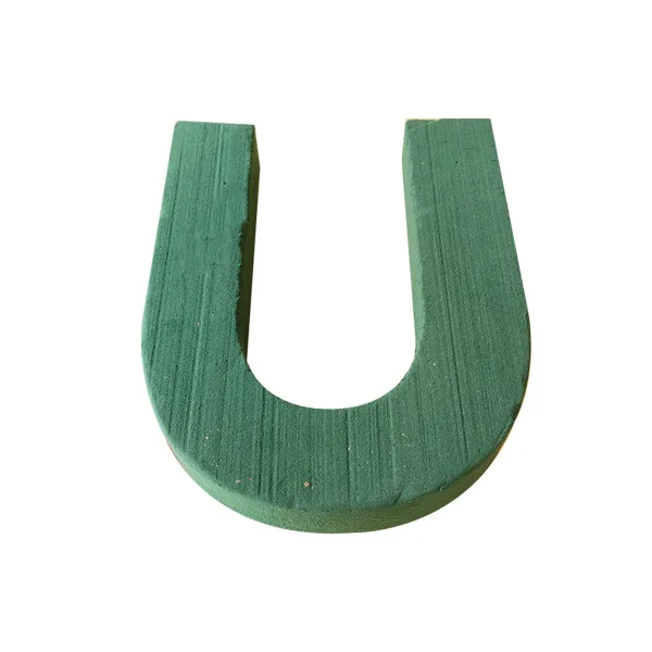 "U" 12" (1 Pc) 2D Sunflower Floral Foam Alphabet Shape with PlyBase