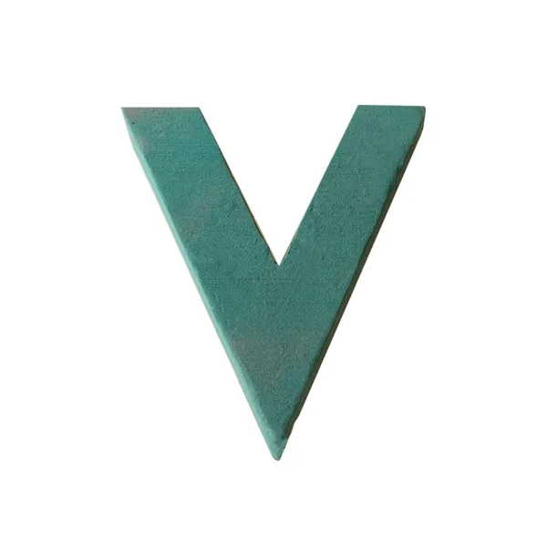 "V" 12" (1 Pc) 2D Sunflower Floral Foam Alphabet Shape with PlyBase