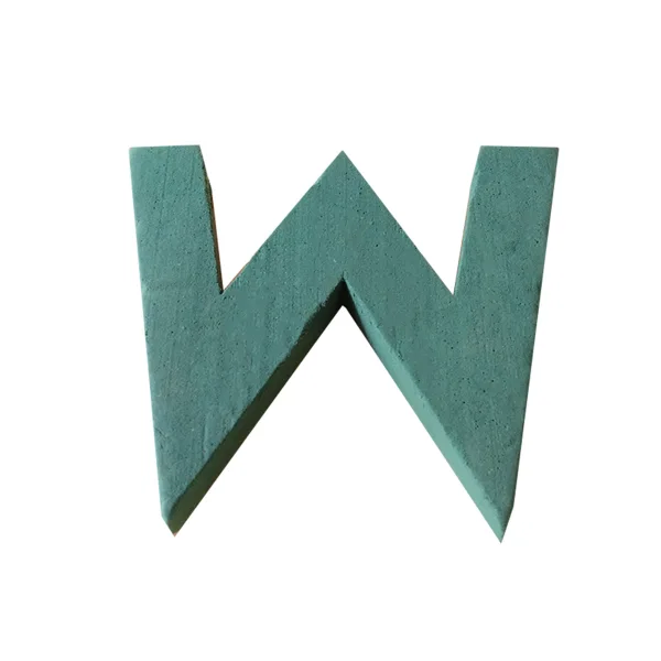 "W" 12" (1 Pc) 2D Sunflower Floral Foam Alphabet Shape with PlyBase