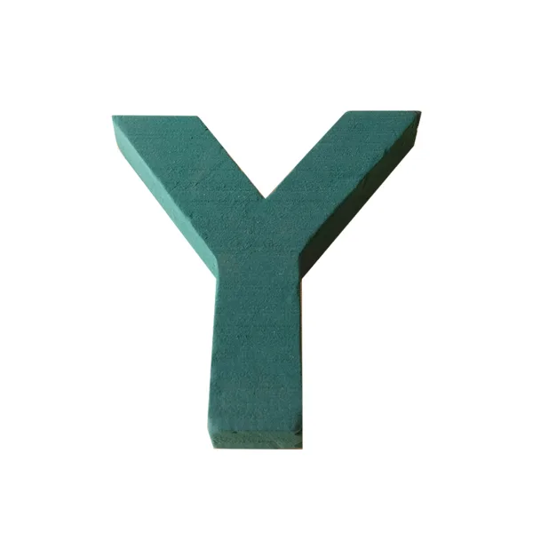 "Y" 12" (1 Pc) 2D Sunflower Floral Foam Alphabet Shape with PlyBase