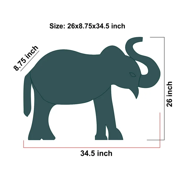 Elephant 26" (1 Pc) 3D Sunflower Floral Foam Shape