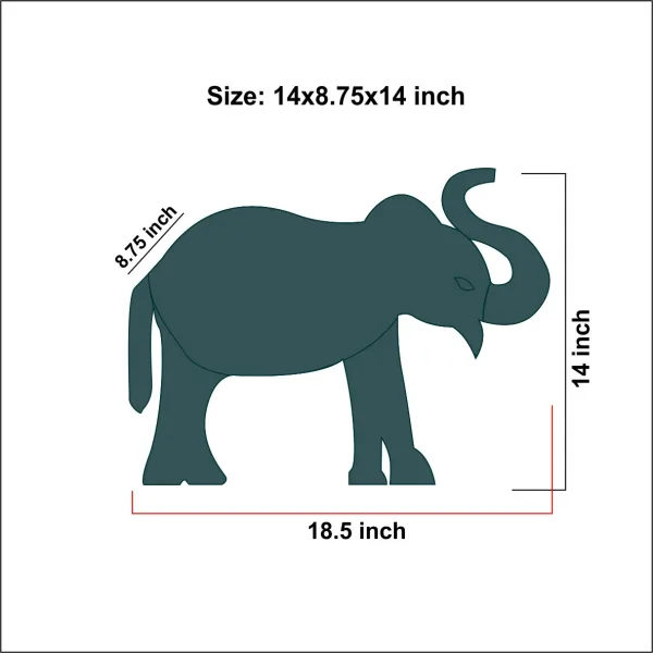 Elephant 14" (1 Pc) 3D Sunflower Floral Foam Shape