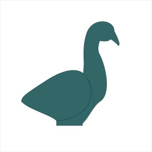 Peacock 24" (1 Pc) Front Face 3D Sunflower Floral Foam Shape