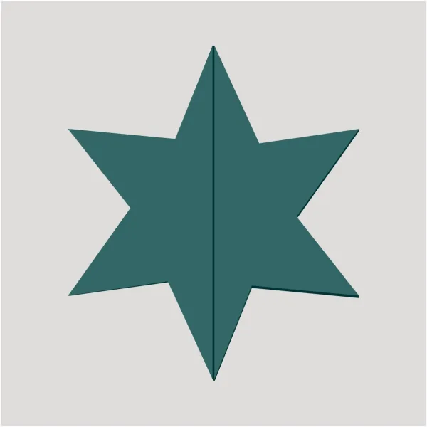 6 Stars 23" 2D Sunflower Floral Shape with Ply Base