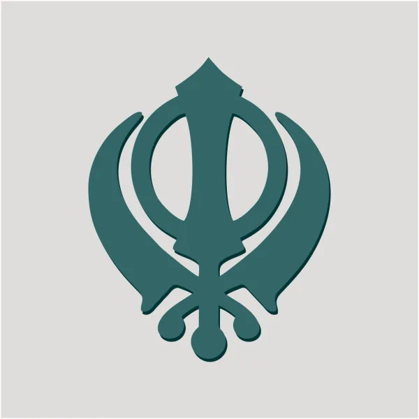 Sikh Symble 23" 2D Sunflower Floral Shape with Ply Base