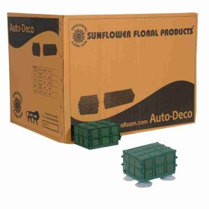 Auto Deco Small (4 Pcs) Sunflower Floral Foam with Vacuum Cup