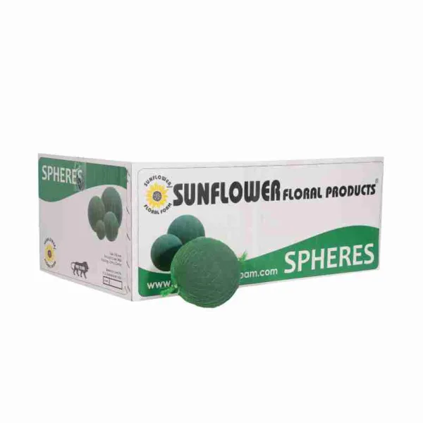120mm Spheres (8 Pcs) Sunflower Floral Foam with Plastic Net