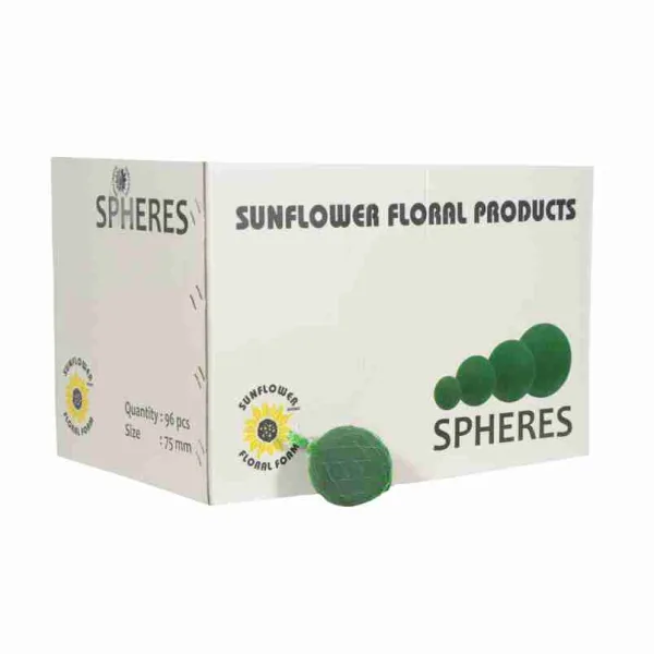 65mm Spheres (12 Pcs) Sunflower Floral Foam