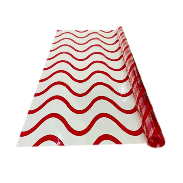 40 MICRON SPIRAL CURVES CELLOPHANE  (100 Sheets) 19"x25.5" Inch