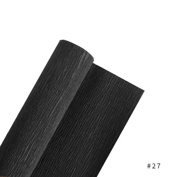 BLACK PLAIN CREPE ROLLS (2 Roll) 19" x2.5Mtrs