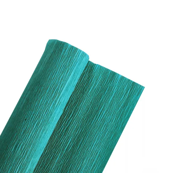 D. GREEN PLAIN CREPE ROLLS (2 Rolls) 19" x 2.5Mtrs