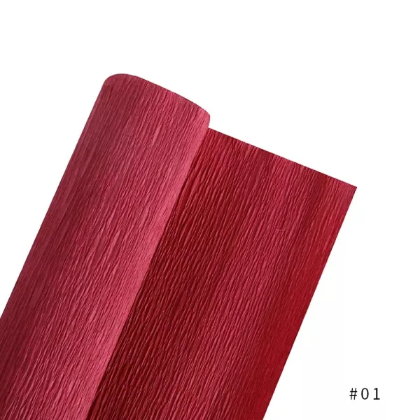 DARK RED PLAIN CREPE ROLLS (2 Roll) 19" x2.5Mtrs