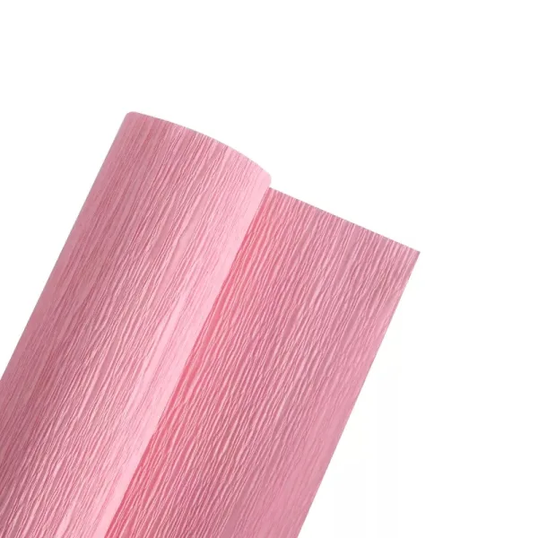 LIGHT PINK PLAIN CREPE ROLLS (2 Rolls) 19"x2.5Mtrs