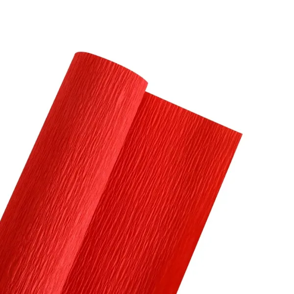 RED PLAIN CREPE ROLLS (2 Rolls) 19"x2.5Mtrs