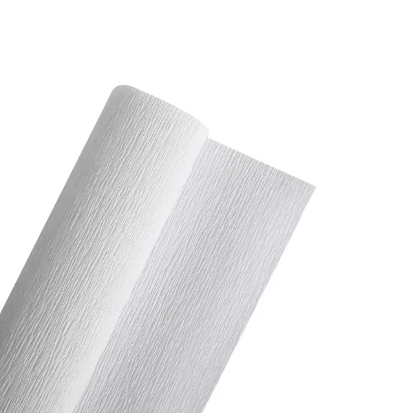 WHITE CREPE ROLLS (2 Rolls) 19" x 2.5Mtrs