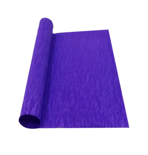 DEEP PURPLE PLAIN CREPE ROLLS (2 Roll) 19" x2.5Mtrs