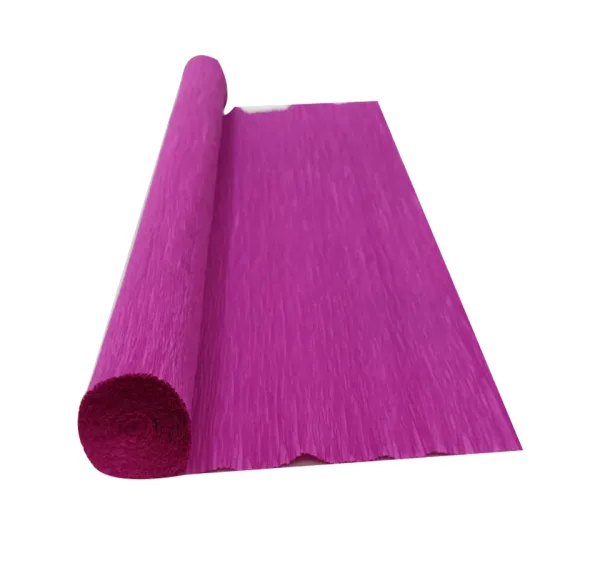 MAGENTA PLAIN CREPE ROLLS (2 Roll) 19" x2.5Mtrs