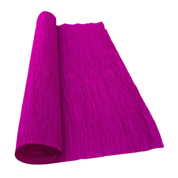 FUCHSIA PLAIN CREPE ROLLS (2 Rolls) 19" x 2.5Mtrs