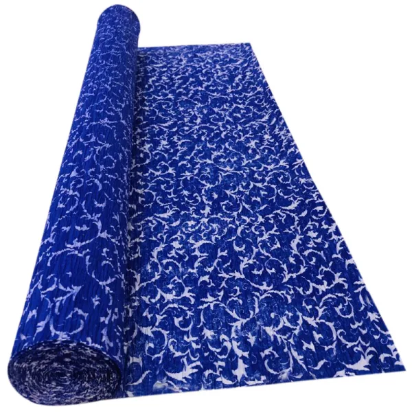 BLUE GRASS PRINT CREPE ROLLS (2 Rolls) 19" x 2.5Mtrs