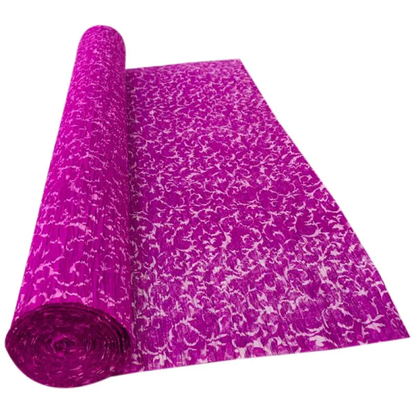 FUCHSIA GRASS PRINT CREPE ROLLS (2 Rolls) 19" x 2.5Mtrs