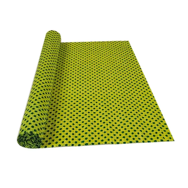DARK GREEN POLKA DOT ON LIME GREEN CREPE ROLLS (2 Rolls) 19"x2.5Mtrs
