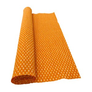 WHITE POLKA DOT ON DARK ORANGE CREPE ROLLS (2 Rolls) 19" x 2.5Mtrs