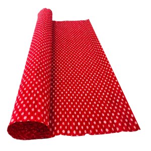 WHITE POLKA DOT ON RED CREPE ROLLS (2 Rolls) 19" x 2.5Mtrs