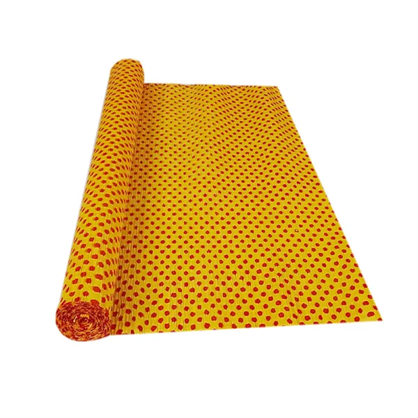 RED POLKA DOT ON YELLOW CREPE ROLLS (2 Rolls) 19"x2.5Mtrs