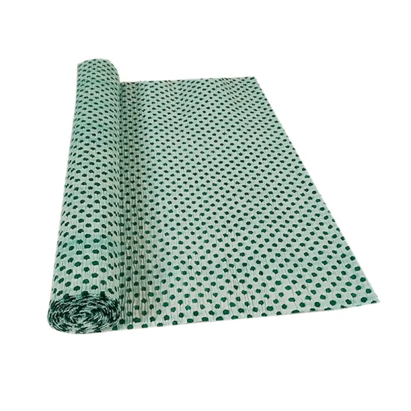 GREEN POLKA DOT ON WHITE CREPE ROLLS (2 Rolls) 19"x2.5Mtrs