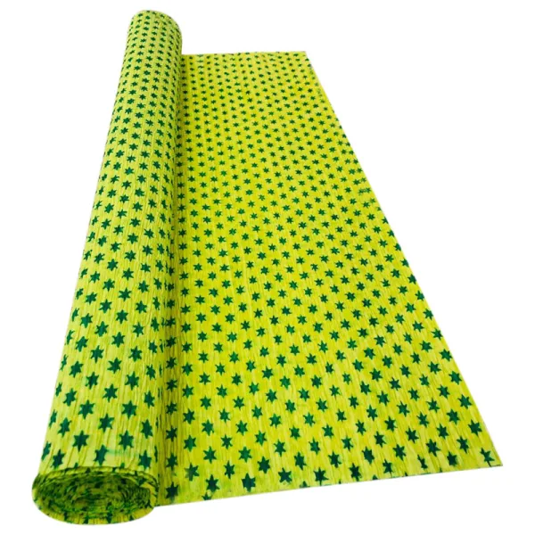 GREEN STAR PRINT CREPE ROLLS (2 Rolls) 19" x 2.5Mtrs