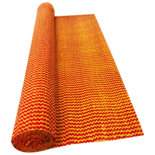 ORANGE ZIG ZAG CREPE ROLLS (2 Rolls) 19" x 2.5Mtrs