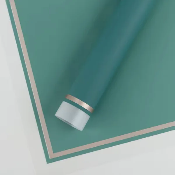 D10(11) TRANSPARENT BORDER WITH GOLD FROSTED SHEETS "EMERALD" (20 Sheets) 58cm x 58cm