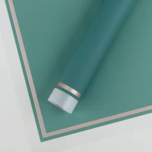 D10(11) TRANSPARENT BORDER WITH GOLD FROSTED SHEETS "EMERALD" (20 Sheets) 58cm x 58cm