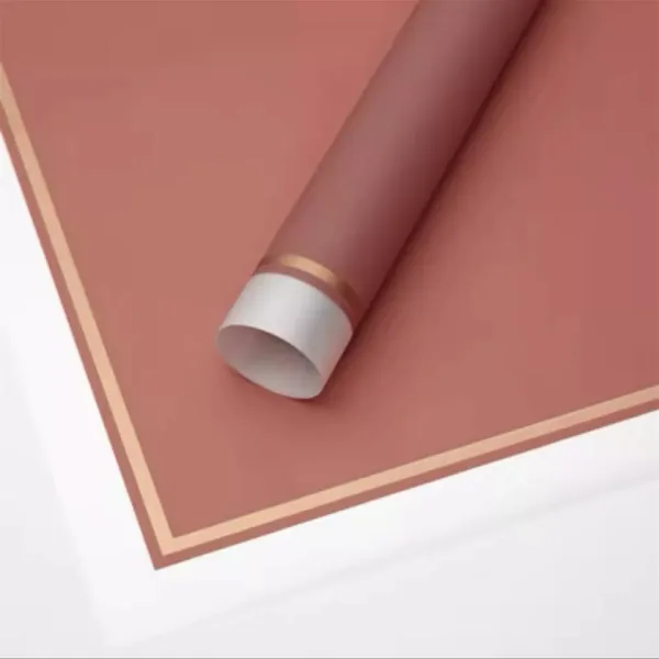 D10(14) TRANSPARENT BORDER WITH GOLD FROSTED SHEETS "RUST" (20 Sheets) 58cm x 58cm